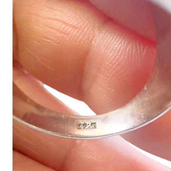 Amethyst Faceted Oval Vintage Ring Sterling 925 Silver Size 8.5 - Picture 9 of 9